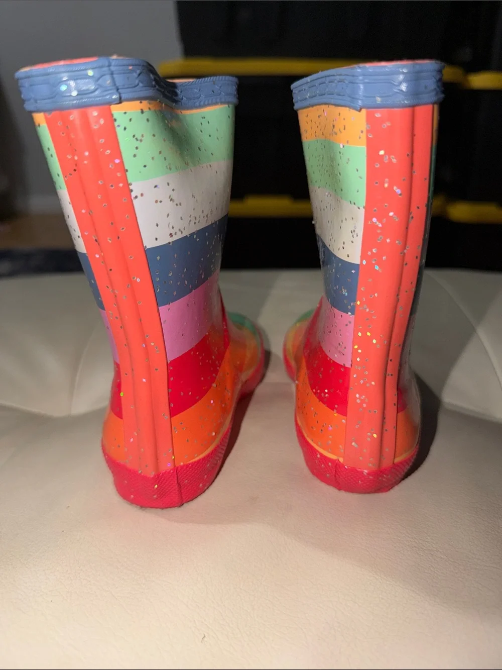 Hunter Kids' Rainbow Stripe Gloss Rain Boots - Multi